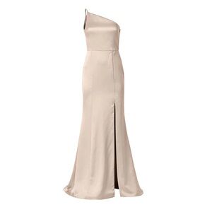 Amsale Kaia GB132S Fluid Satin Champagne Dress
